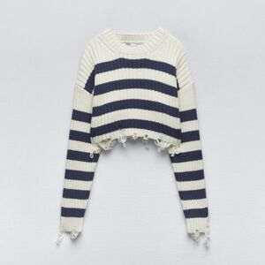 Zara Cropped Knit Sweater
